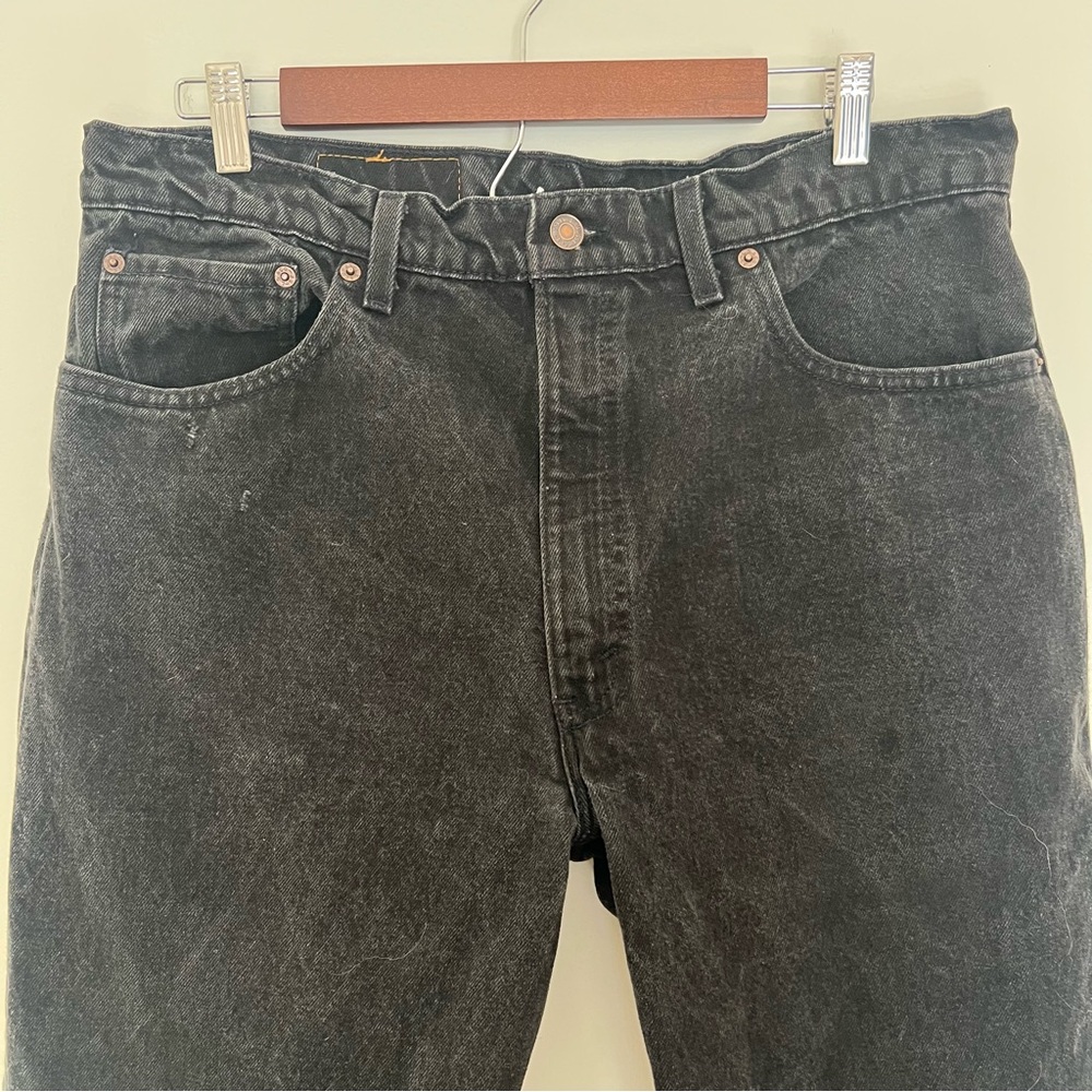 Levi’s 550 Relaxed Fit Tapered Leg Size 38/30 Vintage 90’s Black Denim Jeans - Picture 11 of 12